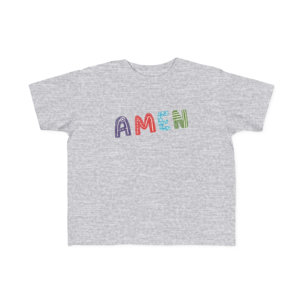 Colorful Toddler's 'AMEN' Jersey Tee - Comfortable & Fun Kids Wear