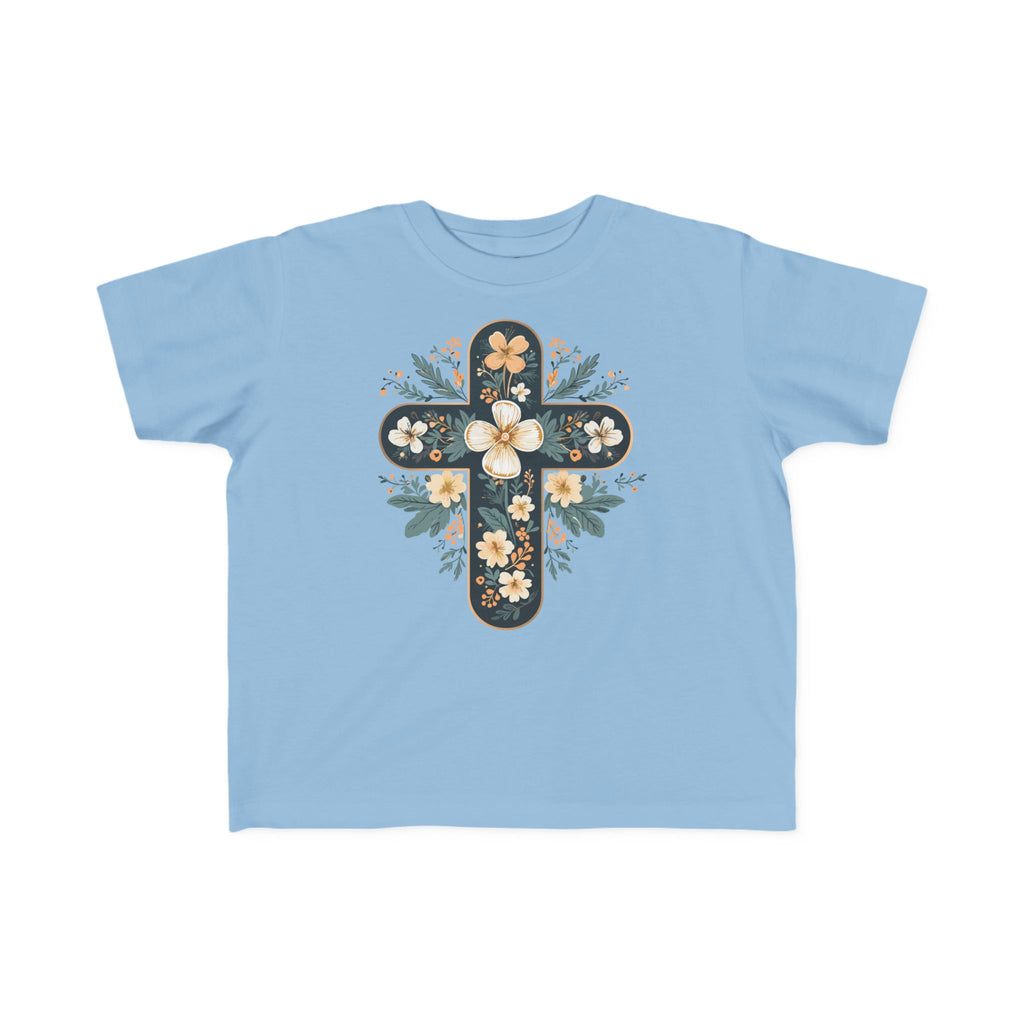 Camiseta cruzada floral para niños pequeños