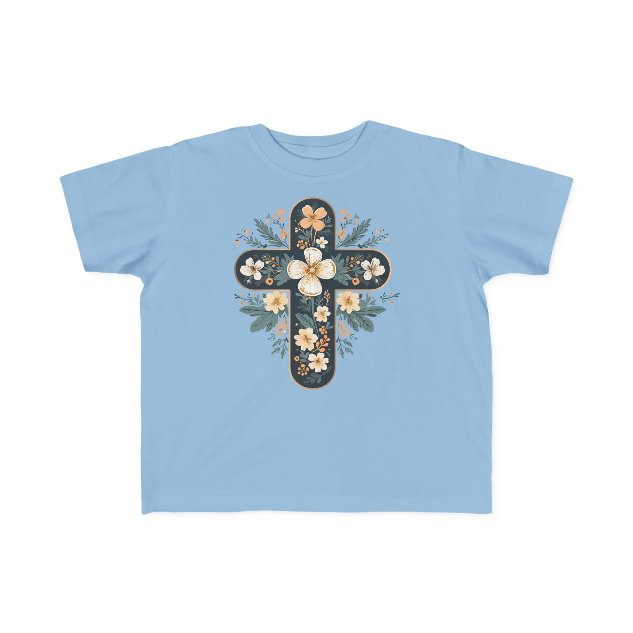 Toddler Floral Cross Tee