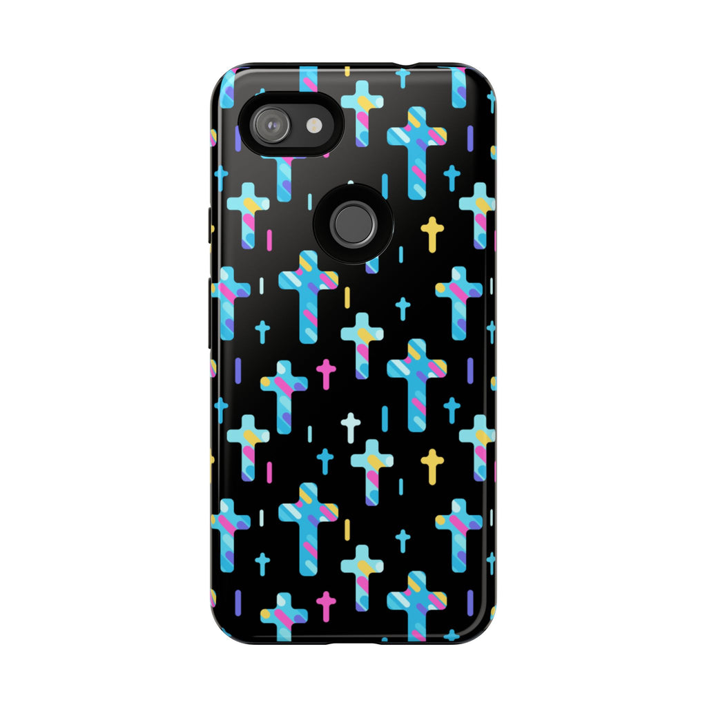 Colorful Cross Google Pixel Phone Case | Faith-Inspired Protection | Christian Gift & Everyday Accessory