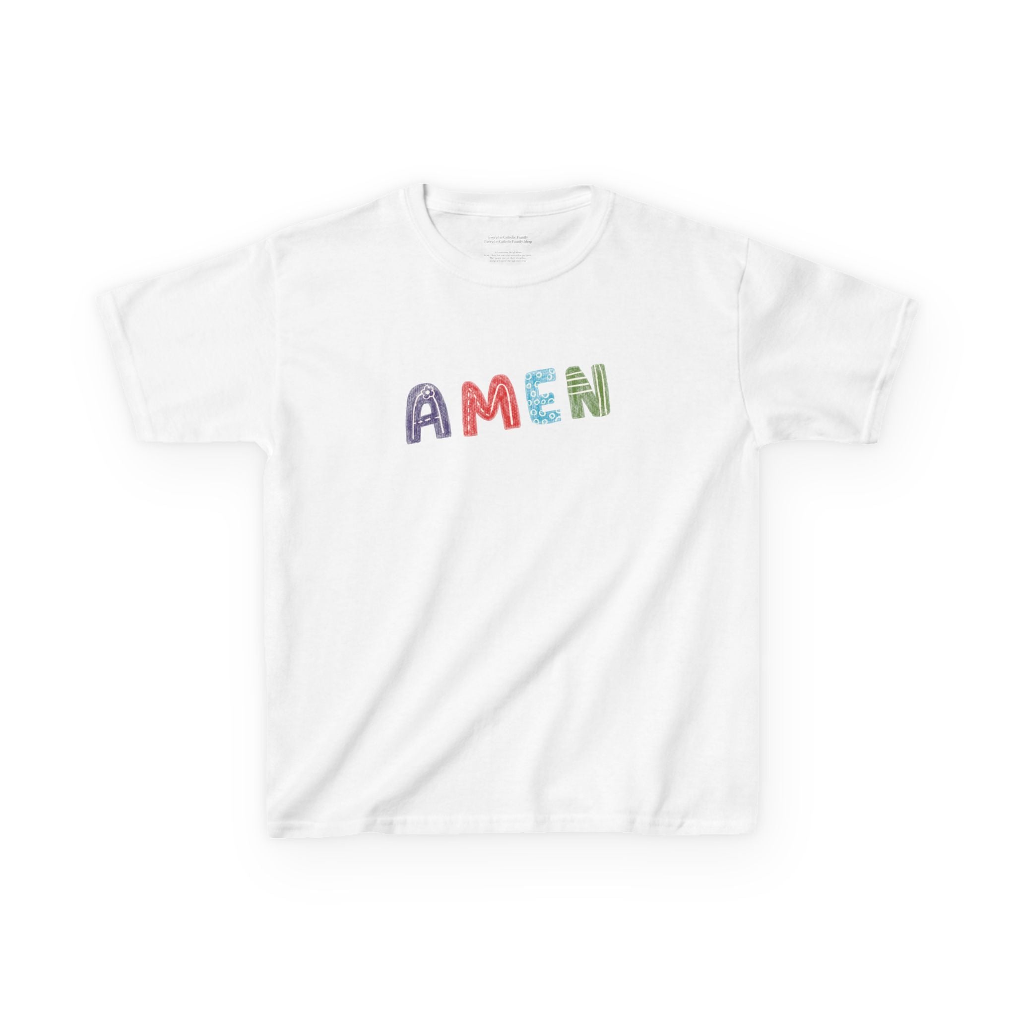 Amen Kids T-Shirt | Christian Faith Tee for Boys & Girls | Everyday Catholic Family Apparel