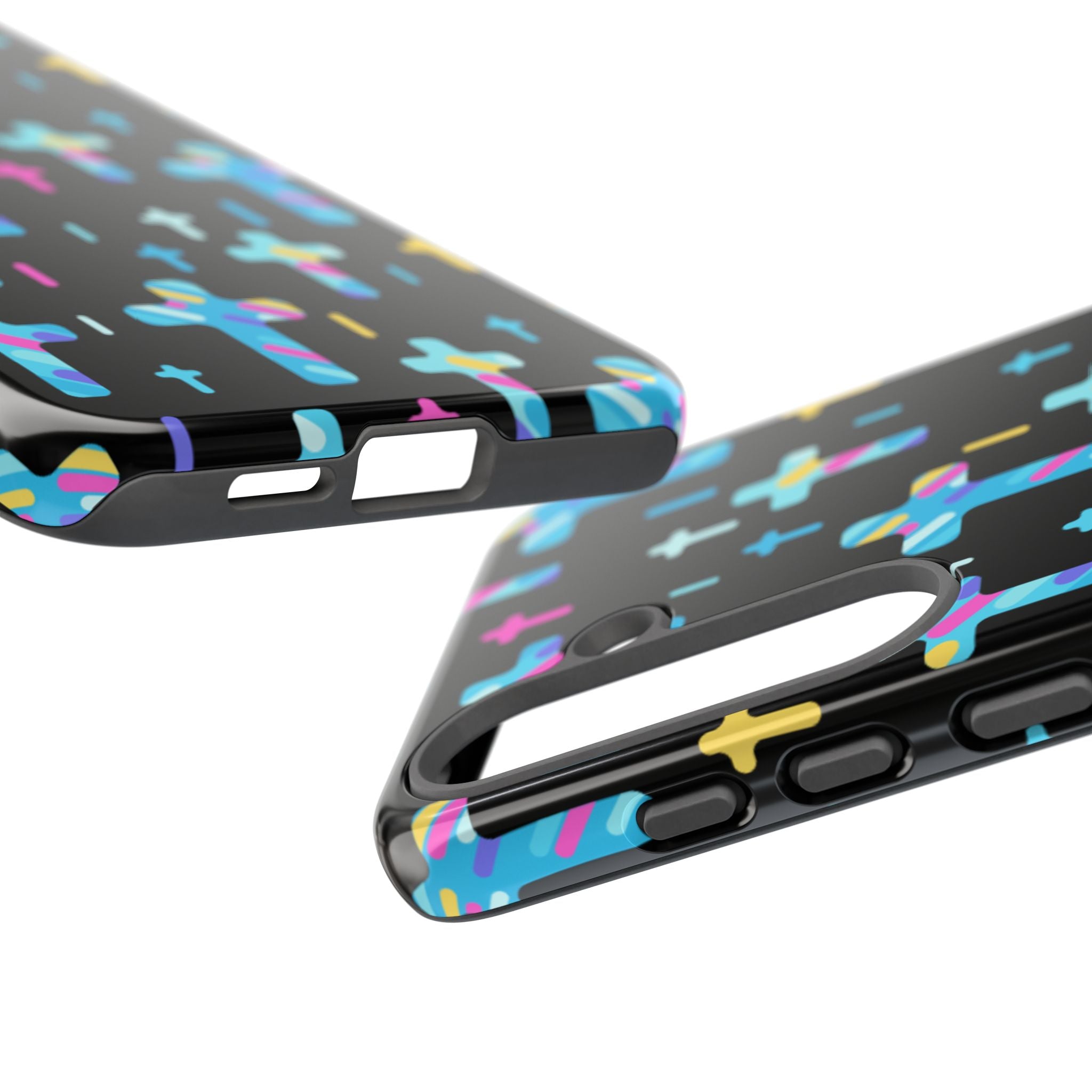 Colorful Cross Phone Case, Stylish Tough Case, Christian Phone Accessory, Unique Gift, Trendy Mobile Cover