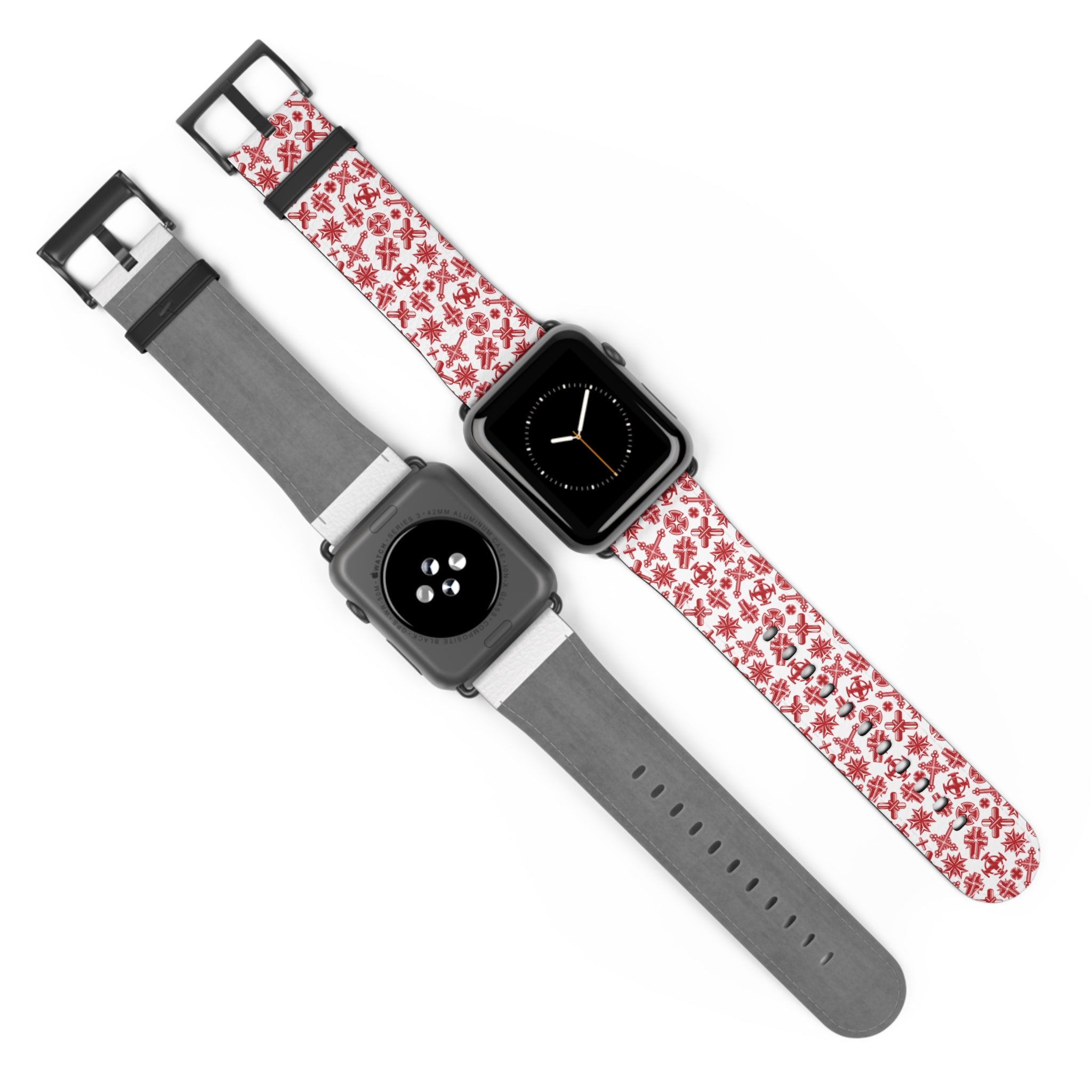 Correa para Apple Watch con cruz cristiana | Correa de piel sintética inspirada en la fe