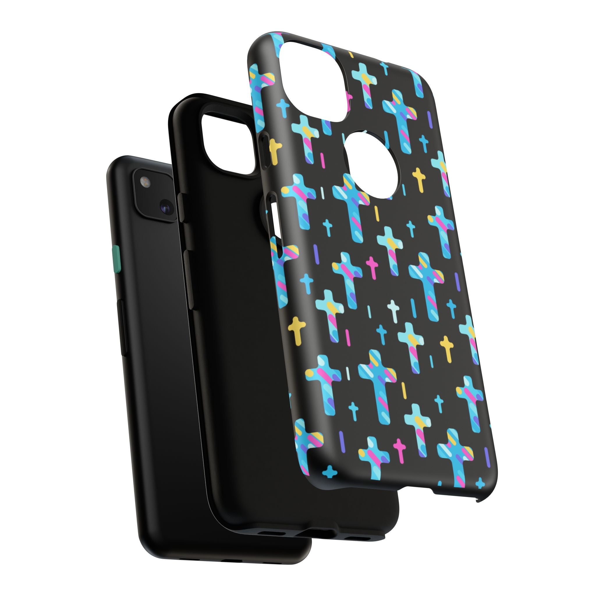Colorful Cross Google Pixel Phone Case | Faith-Inspired Protection | Christian Gift & Everyday Accessory