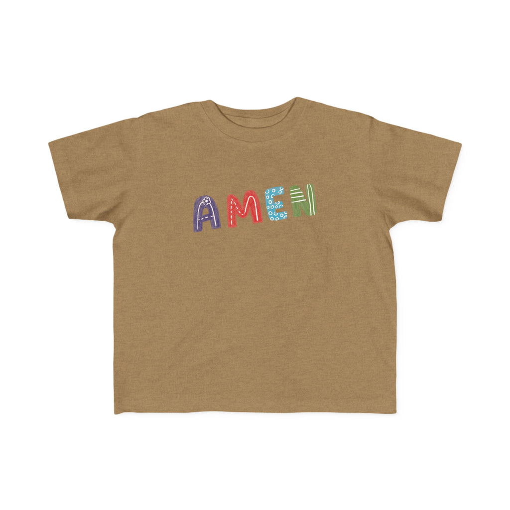 Colorful Toddler's 'AMEN' Jersey Tee - Comfortable & Fun Kids Wear