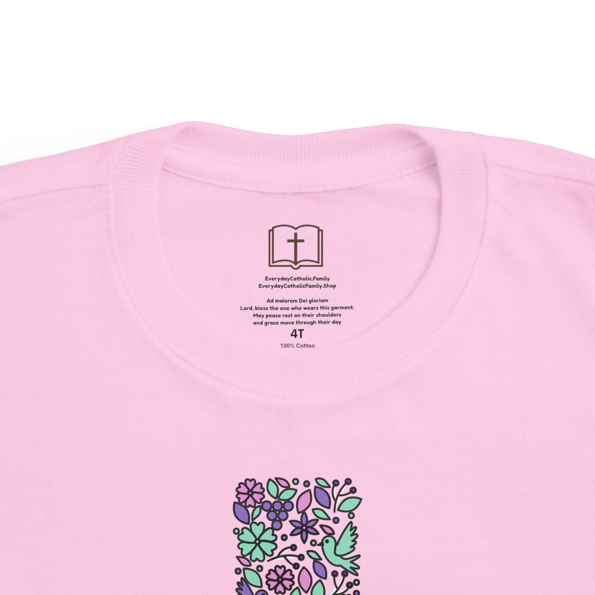Camiseta cruzada floral para niños pequeños