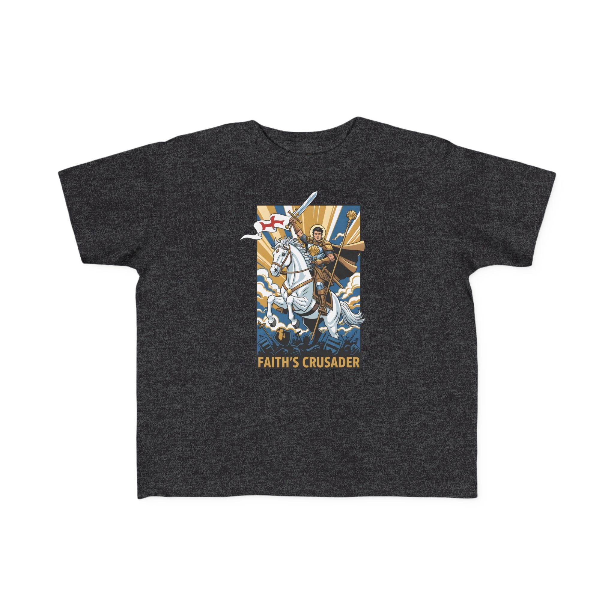 Camiseta infantil de Santiago el Mayor | Camiseta de aventura de Faith's Crusader