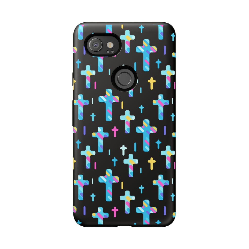 Colorful Cross Google Pixel Phone Case | Faith-Inspired Protection | Christian Gift & Everyday Accessory