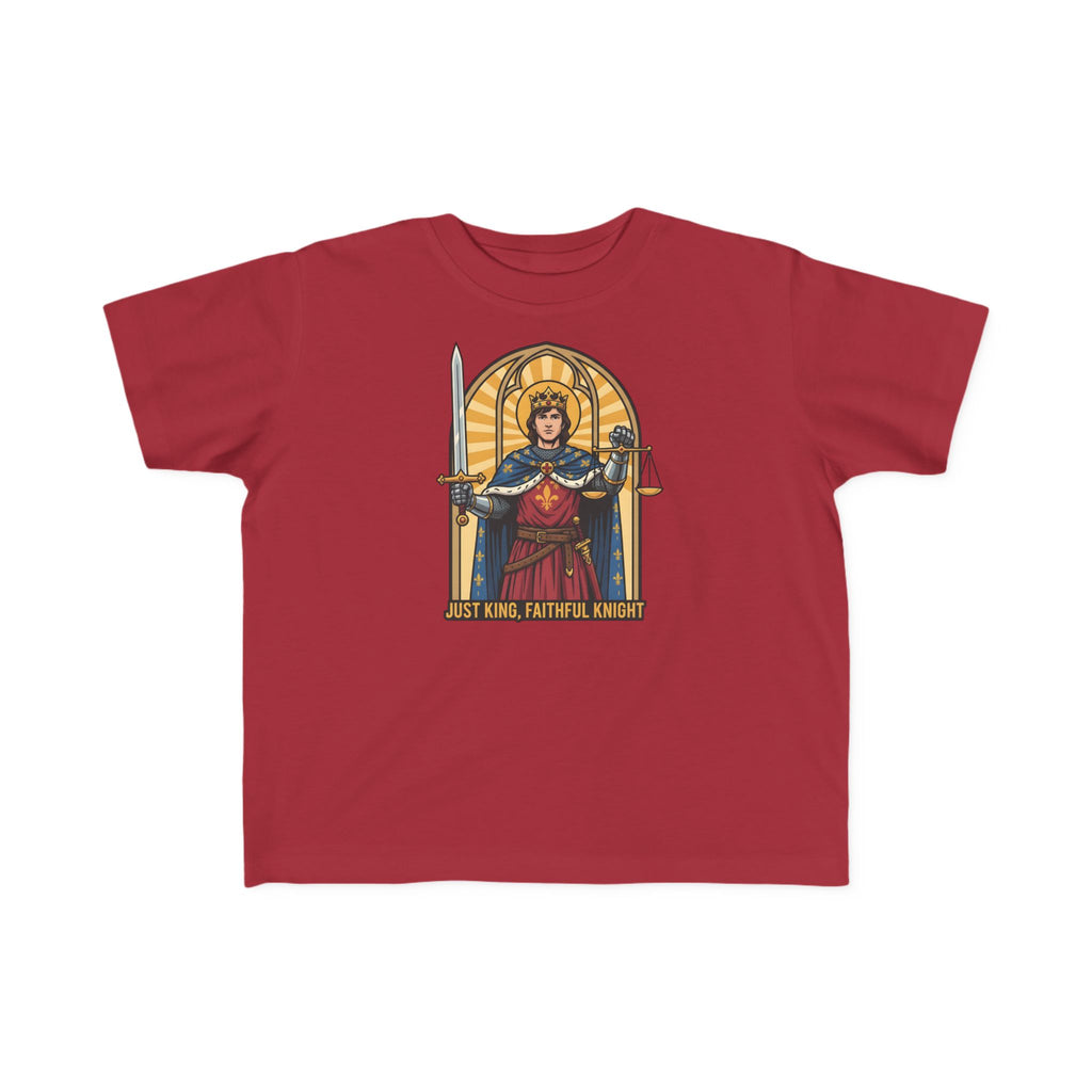 Camiseta de San Luis IX para niño | Camiseta cristiana "Fiel Caballero" para niño