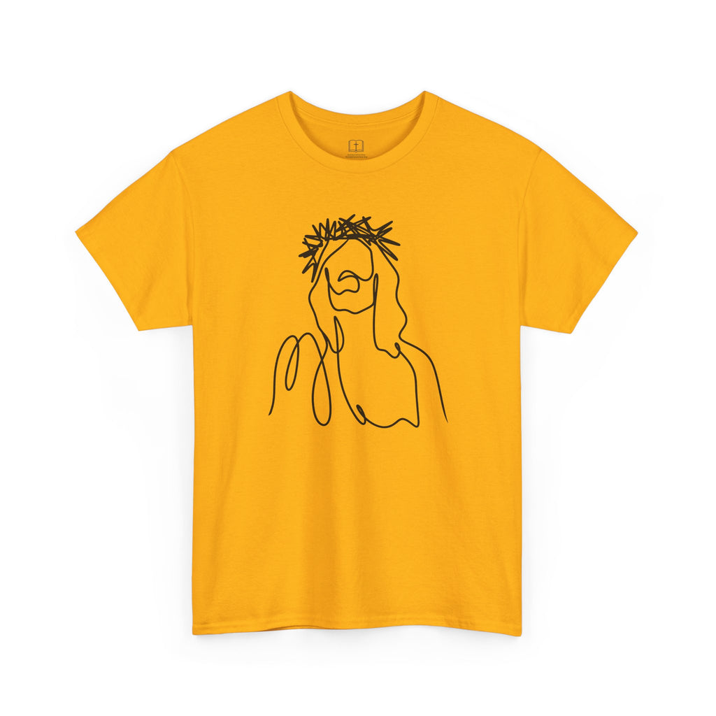 Camiseta para mujer con dibujo artístico de Jesús | Camiseta minimalista de fe | Ropa cristiana