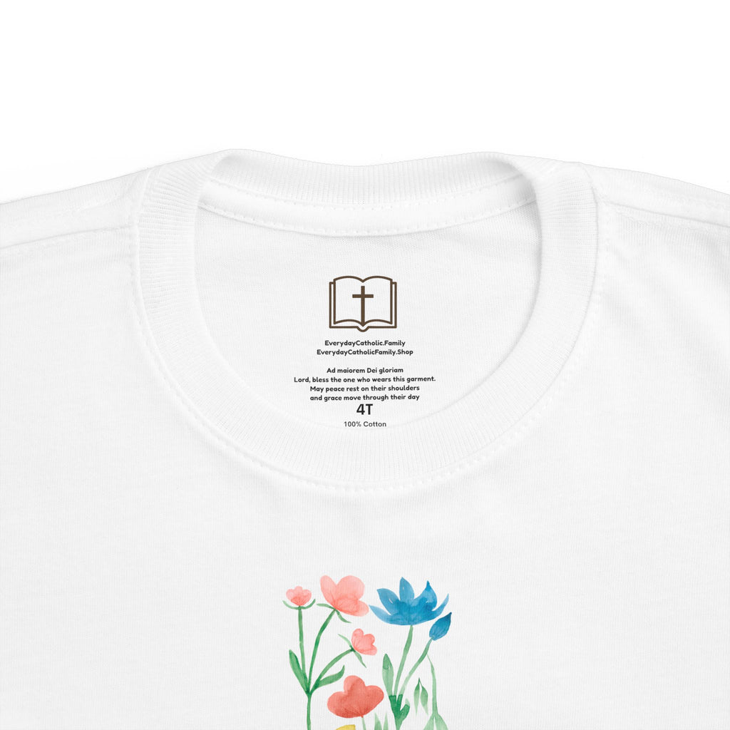 Camiseta cruzada floral para niños pequeños