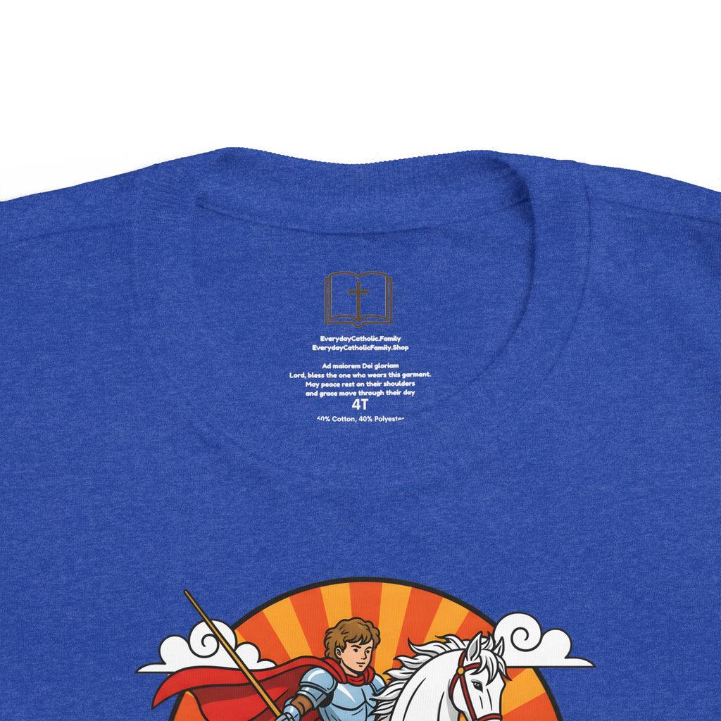 Camiseta infantil de San Jorge Cazador de Dragones | Camiseta de aventura inspirada en la fe para niños