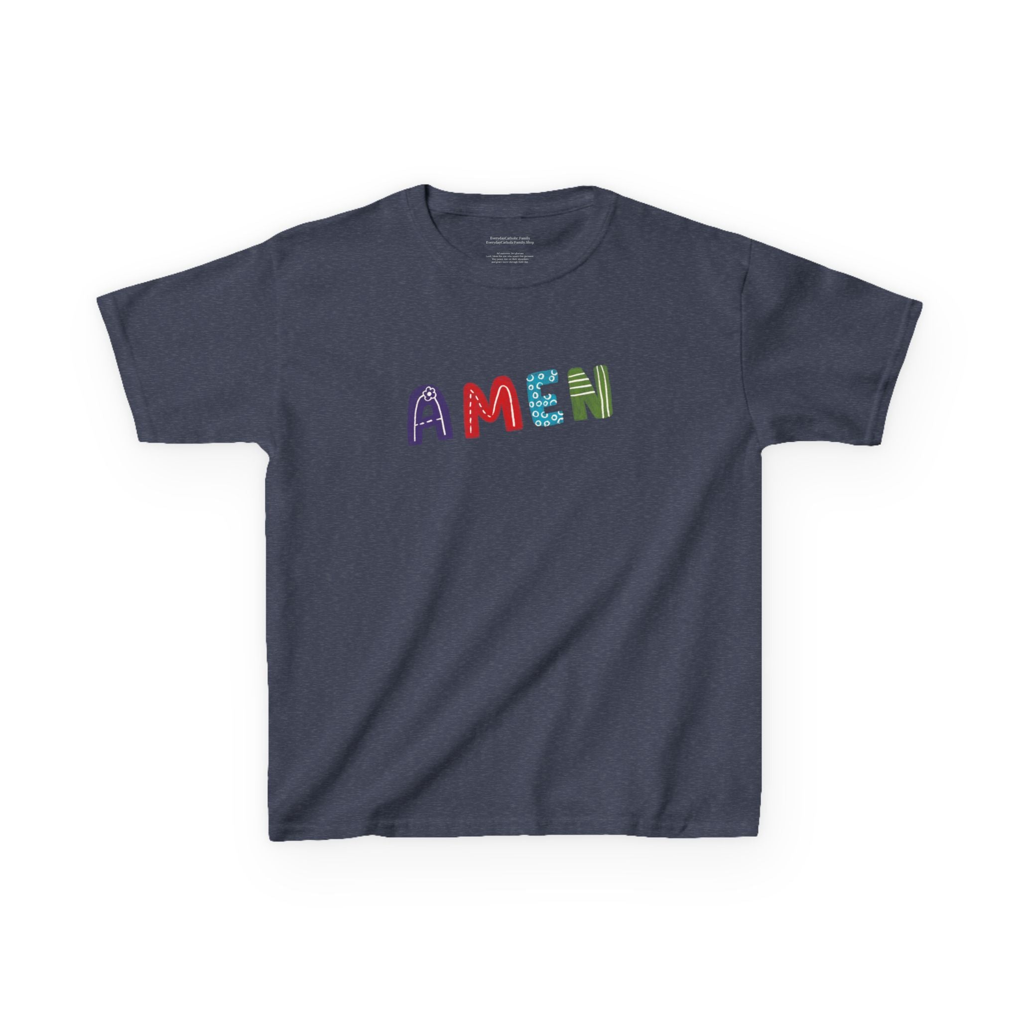 Amen Kids T-Shirt | Christian Faith Tee for Boys & Girls | Everyday Catholic Family Apparel