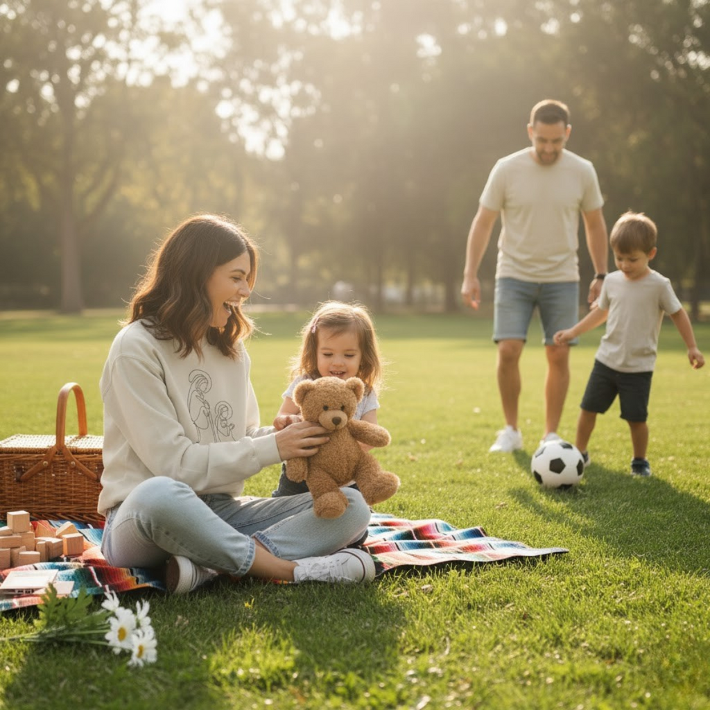 Sudadera de cuello redondo "Él me eligió para ellos" | Suéter católico para mujer de Fe y Familia