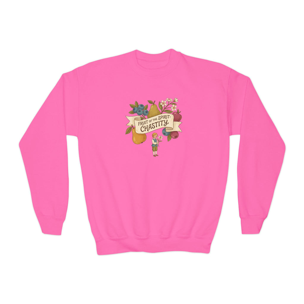 Fruit of the Spirit: Chastity | Catholic Youth Crewneck Sweatshirt