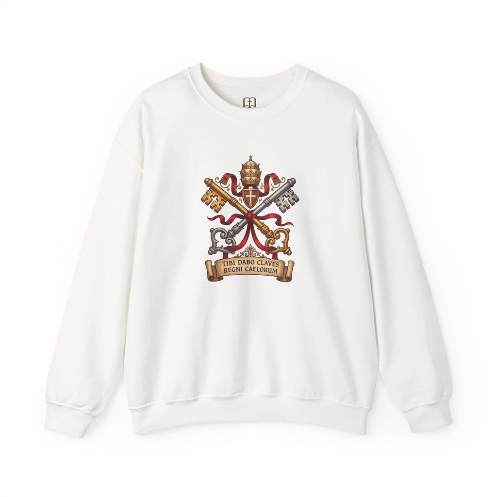 Papal Keys to the Kingdom Catholic Sweatshirt | Vatican Emblem Crewneck