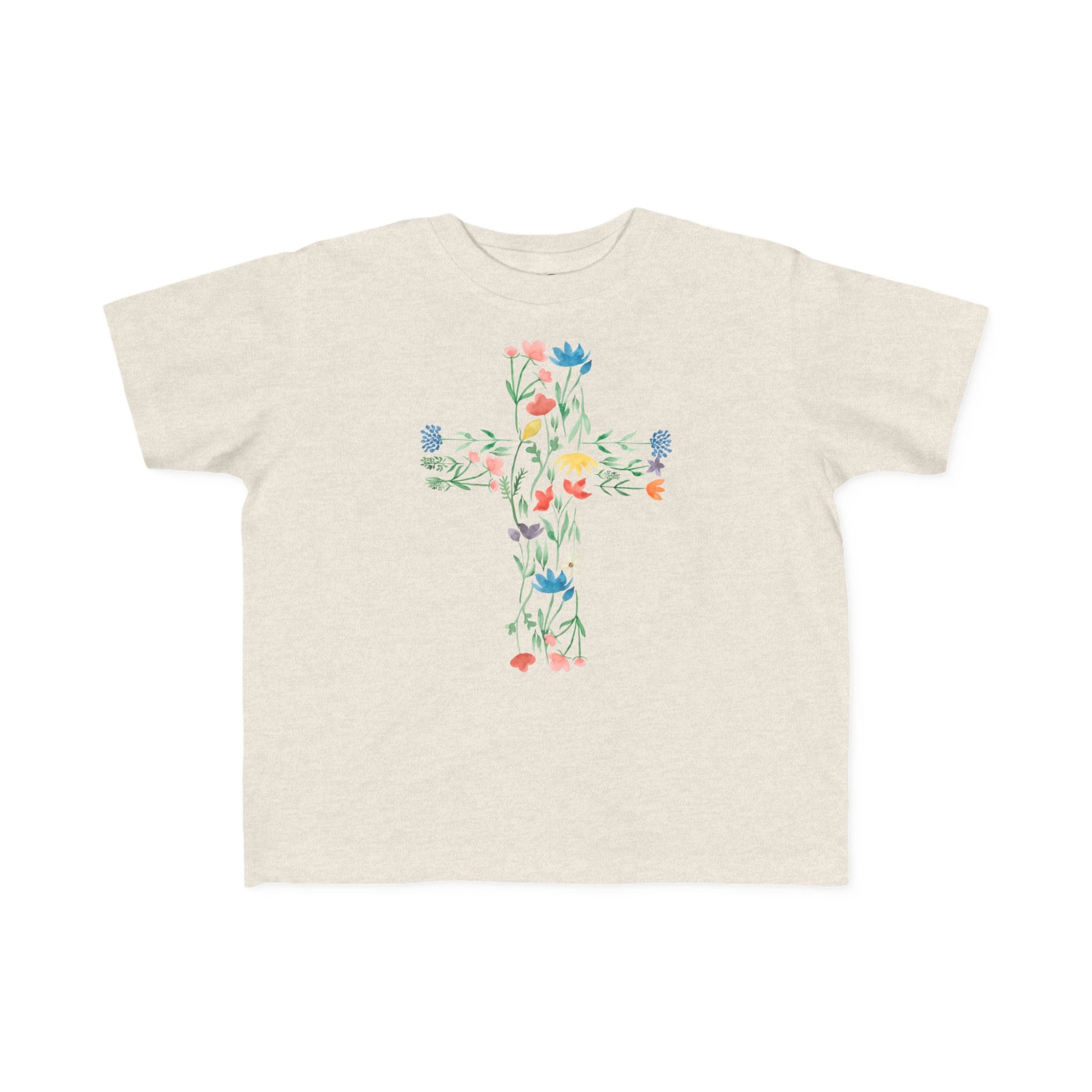 Toddler  Floral Cross Tee
