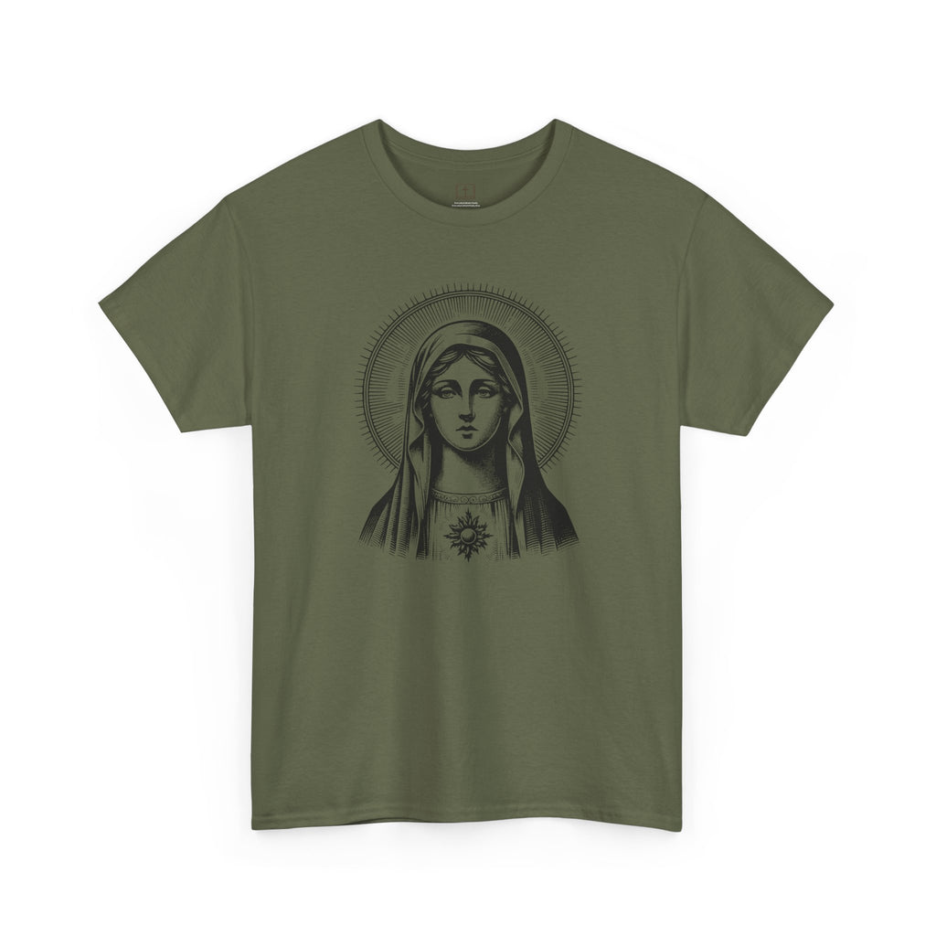 Vintage Inspired Mary Women’s T-Shirt | Catholic Art Tee | Faith-Based Apparel