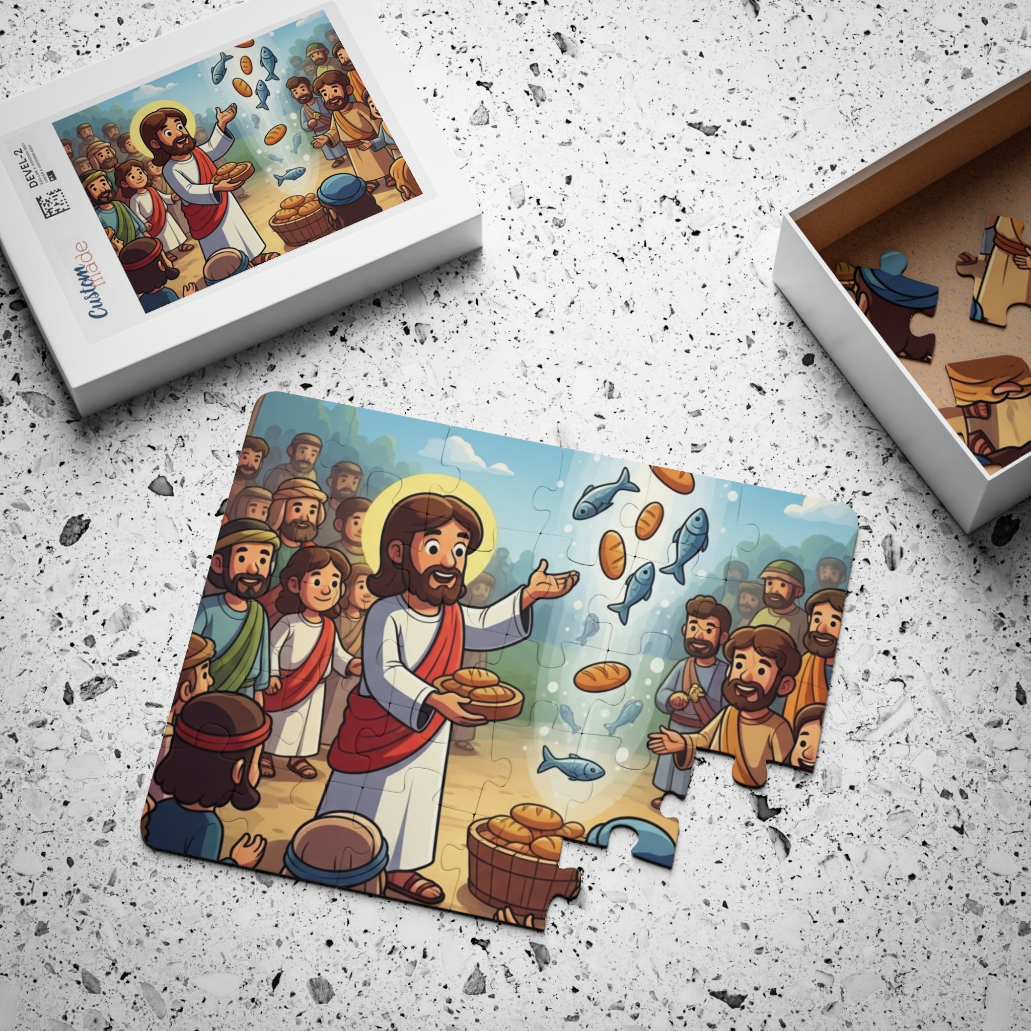 Jesus Feeds the Multitude 30-Piece Kids' Puzzle — Biblical Story Puzzle for Toddlers & Sunday School