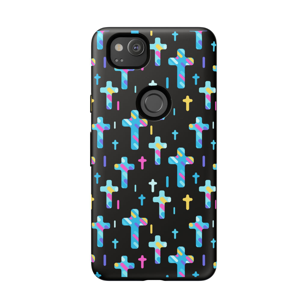 Colorful Cross Google Pixel Phone Case | Faith-Inspired Protection | Christian Gift & Everyday Accessory