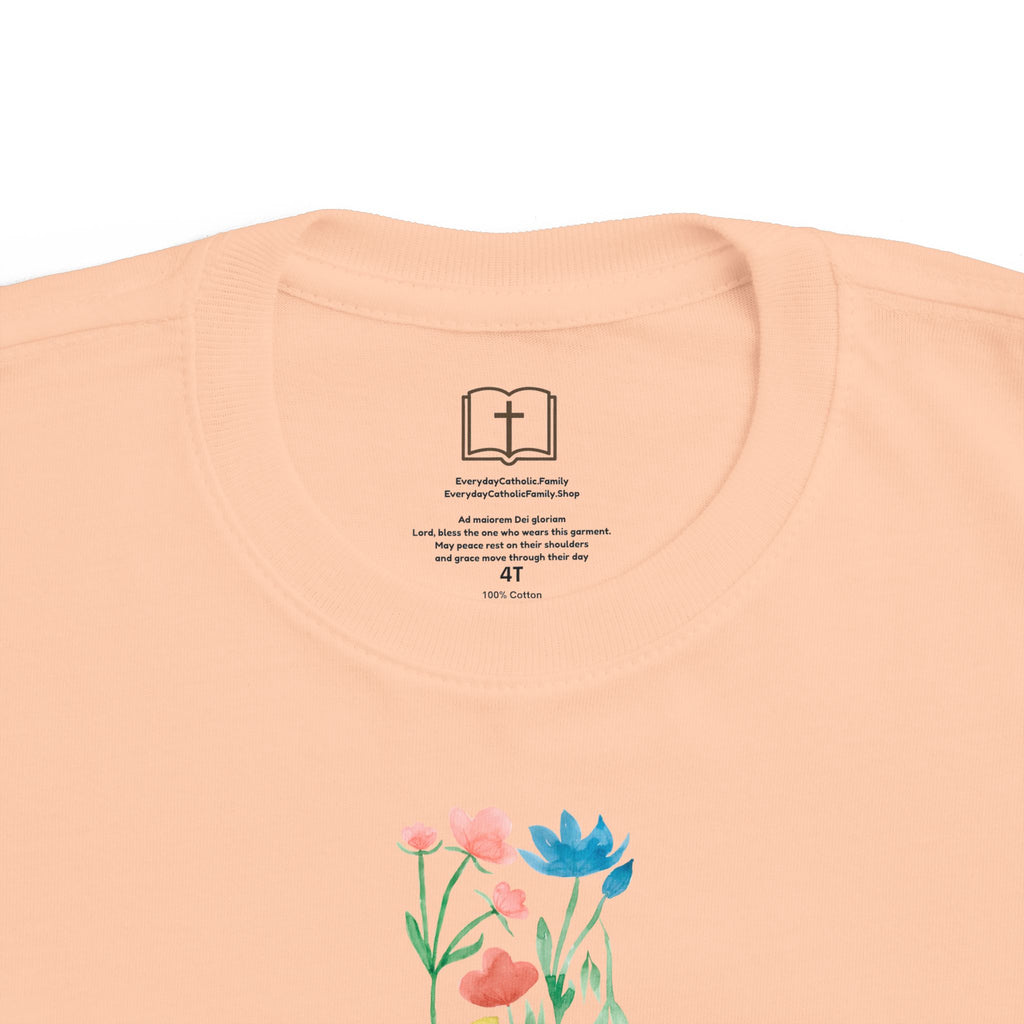 Camiseta cruzada floral para niños pequeños