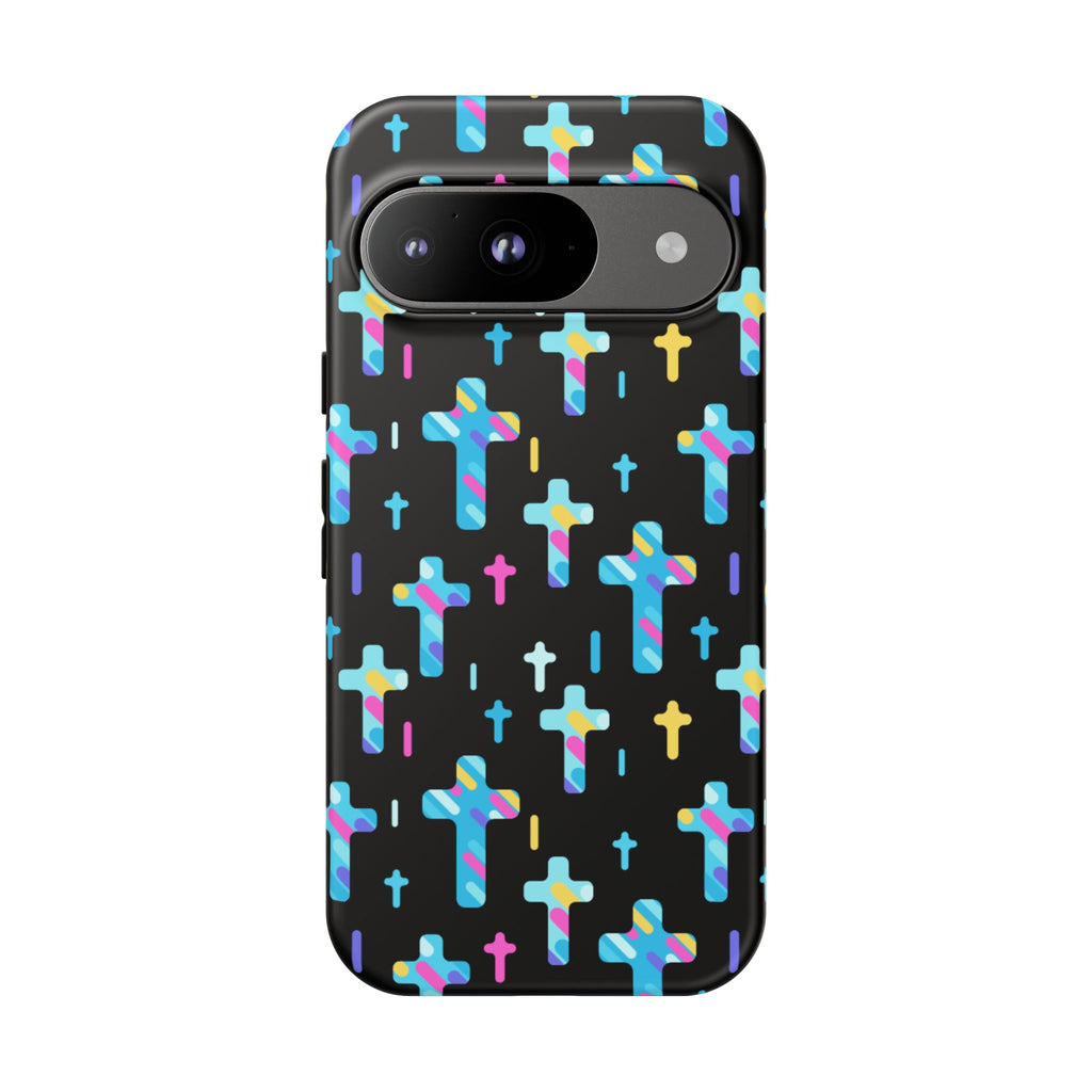 Colorful Cross Google Pixel Phone Case | Faith-Inspired Protection | Christian Gift & Everyday Accessory