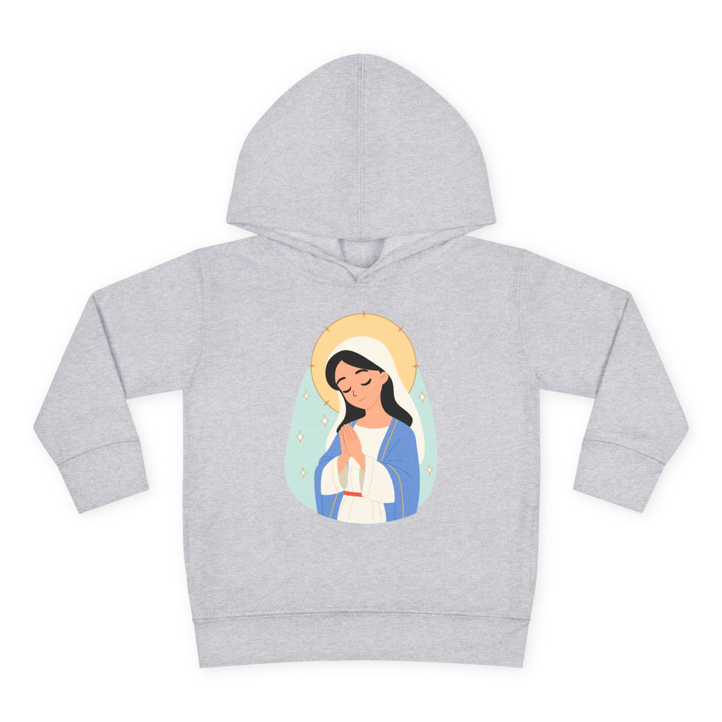Sudadera con capucha para niña con la Virgen María Rezando | Sudadera con capucha inspirada en la fe para niñas | Ropa católica suave y acogedora