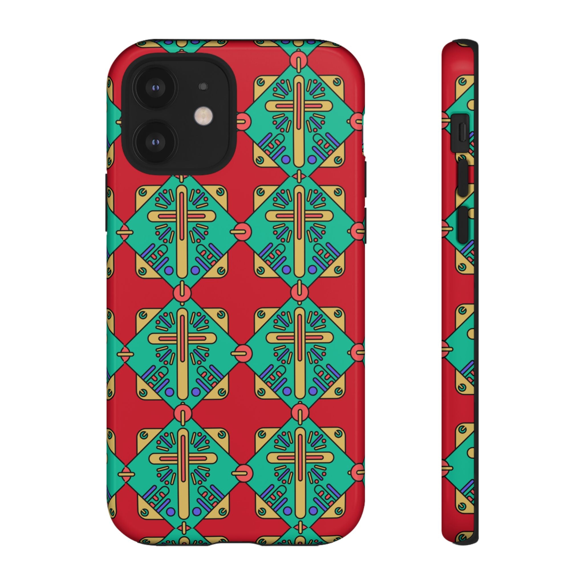 Funda resistente y vibrante para iPhone | Protección artística y colorida | Regalo católico único y elegante accesorio para teléfono
