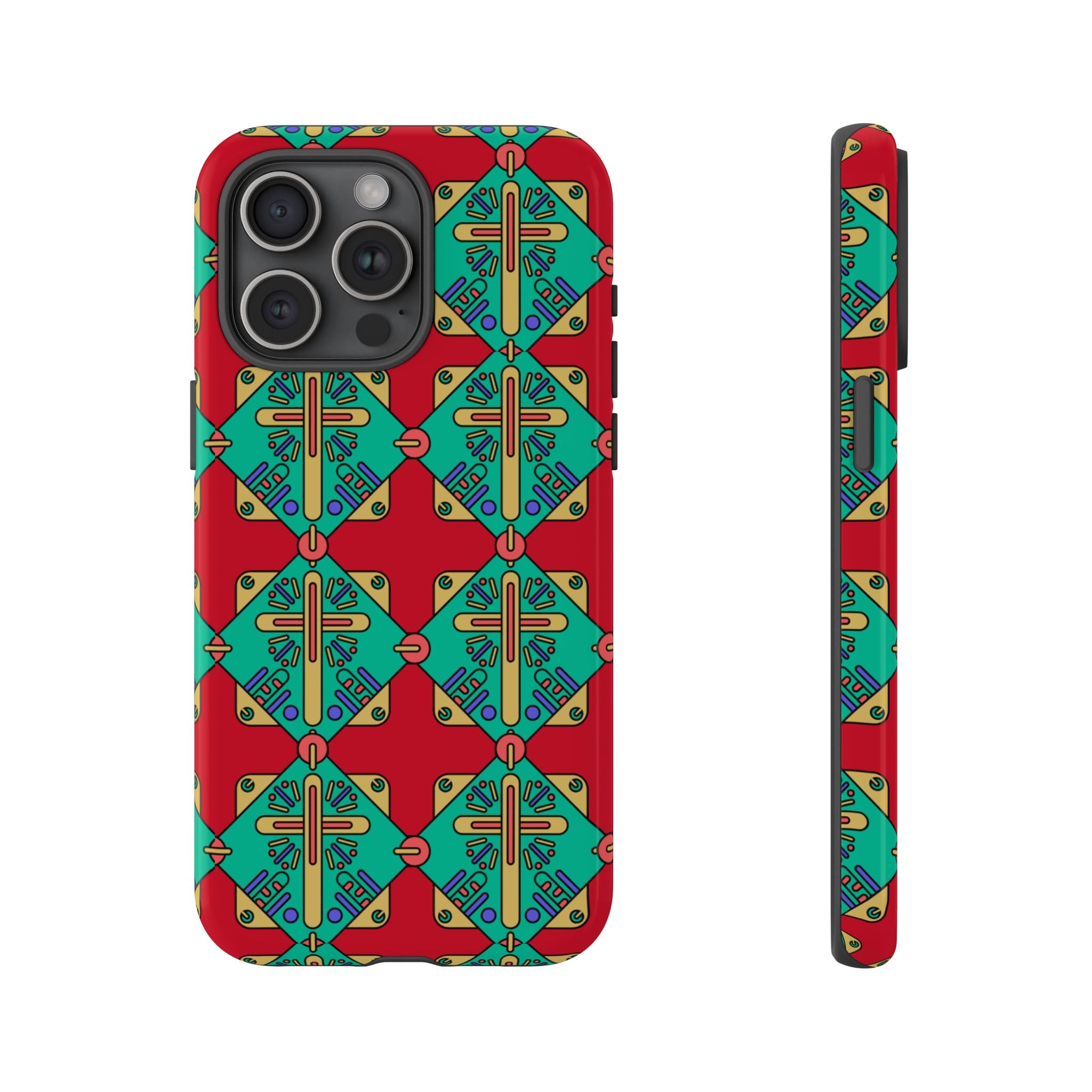 Funda resistente y vibrante para iPhone | Protección artística y colorida | Regalo católico único y elegante accesorio para teléfono