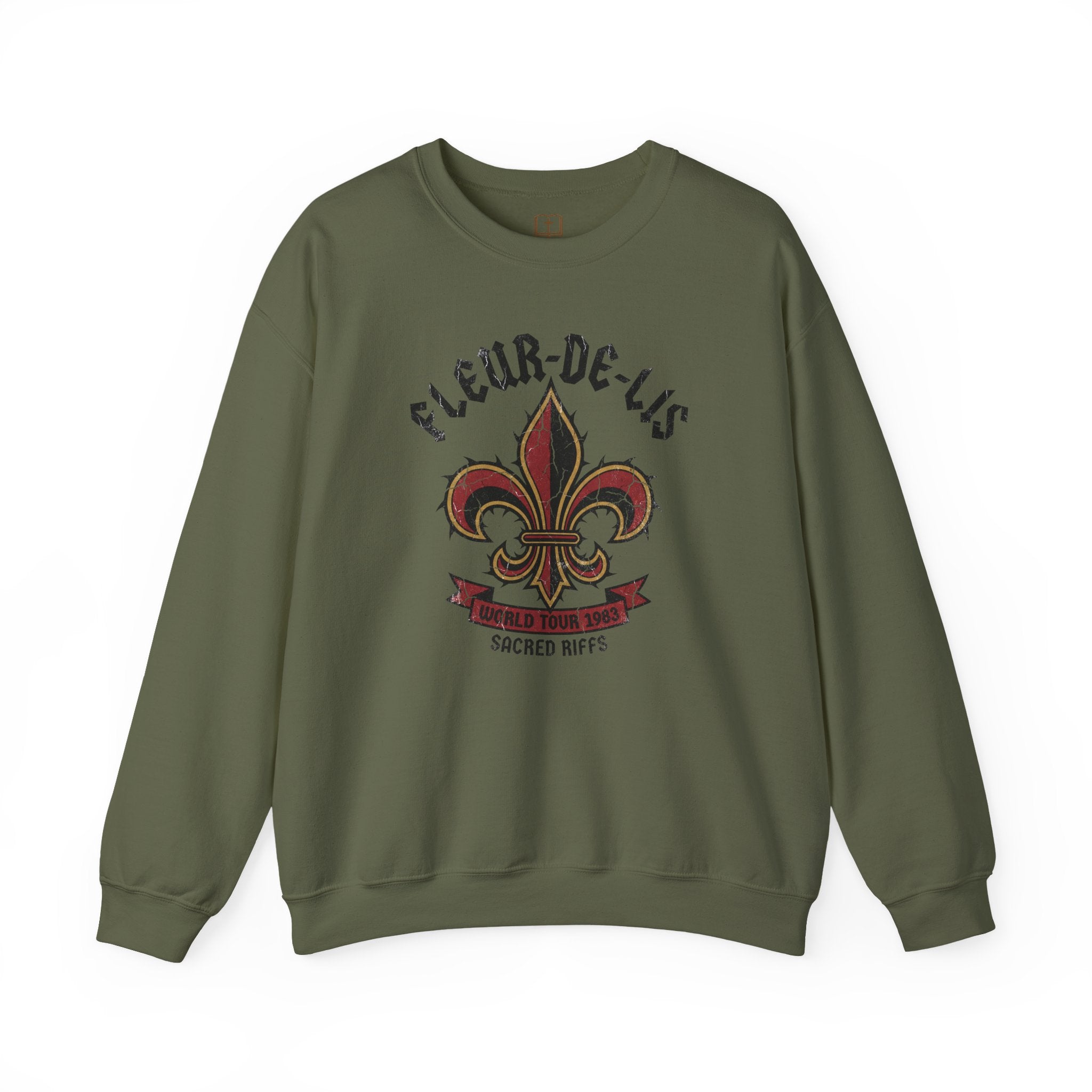 Fleur-de-Lis Sweatshirt | 'Sacred Riffs' Vintage Tour