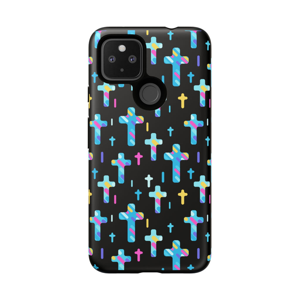 Colorful Cross Google Pixel Phone Case | Faith-Inspired Protection | Christian Gift & Everyday Accessory