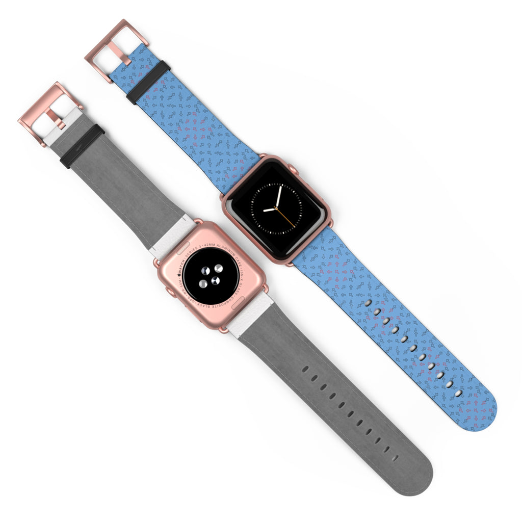 Correa para iWatch con diseño de cruz azul – Edición Modern Faith para mujer