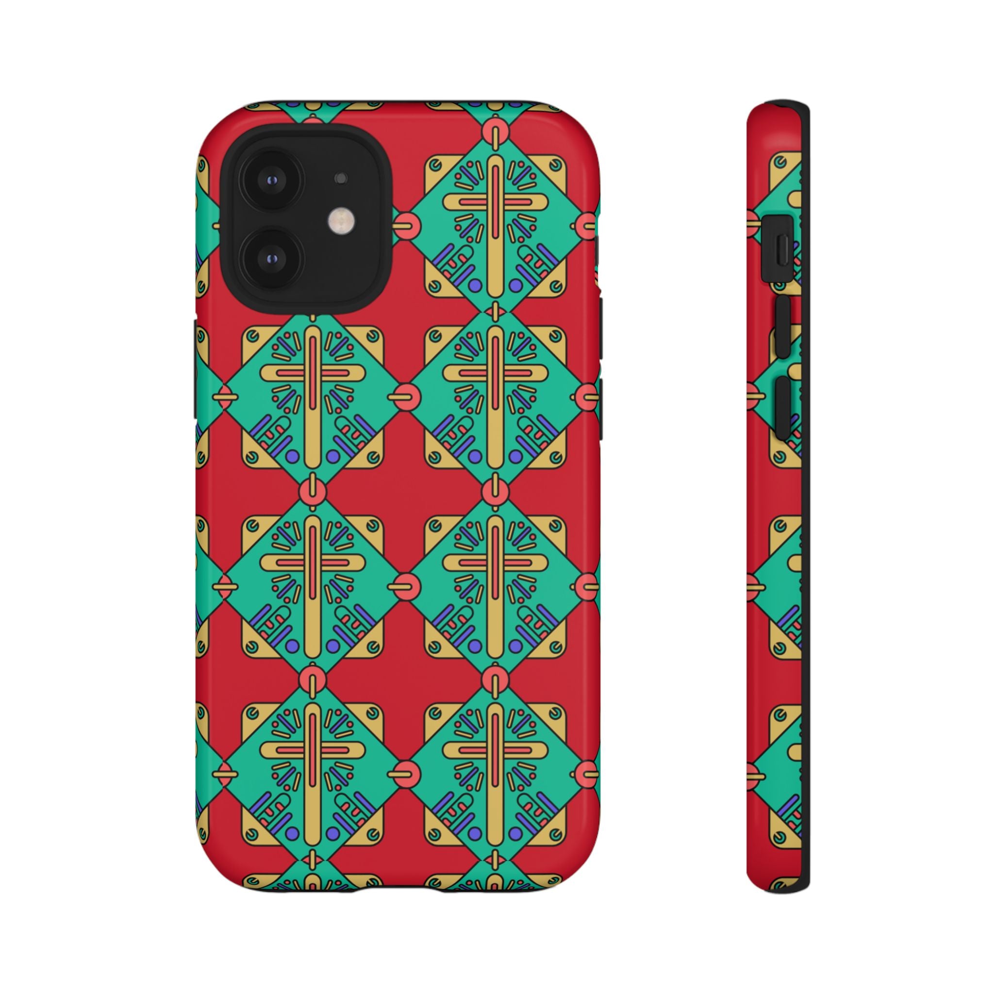 Funda resistente y vibrante para iPhone | Protección artística y colorida | Regalo católico único y elegante accesorio para teléfono