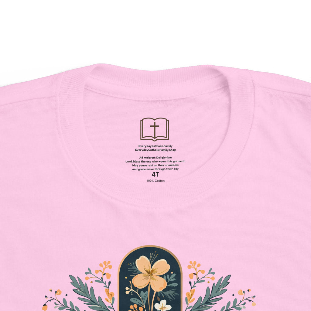 Camiseta cruzada floral para niños pequeños