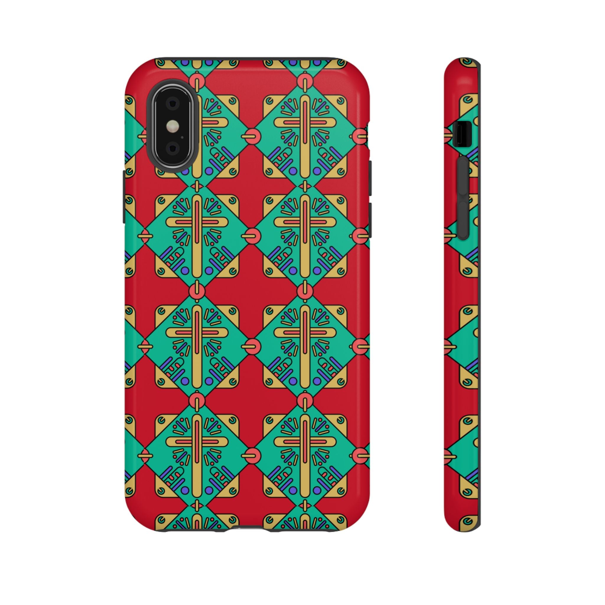 Funda resistente y vibrante para iPhone | Protección artística y colorida | Regalo católico único y elegante accesorio para teléfono