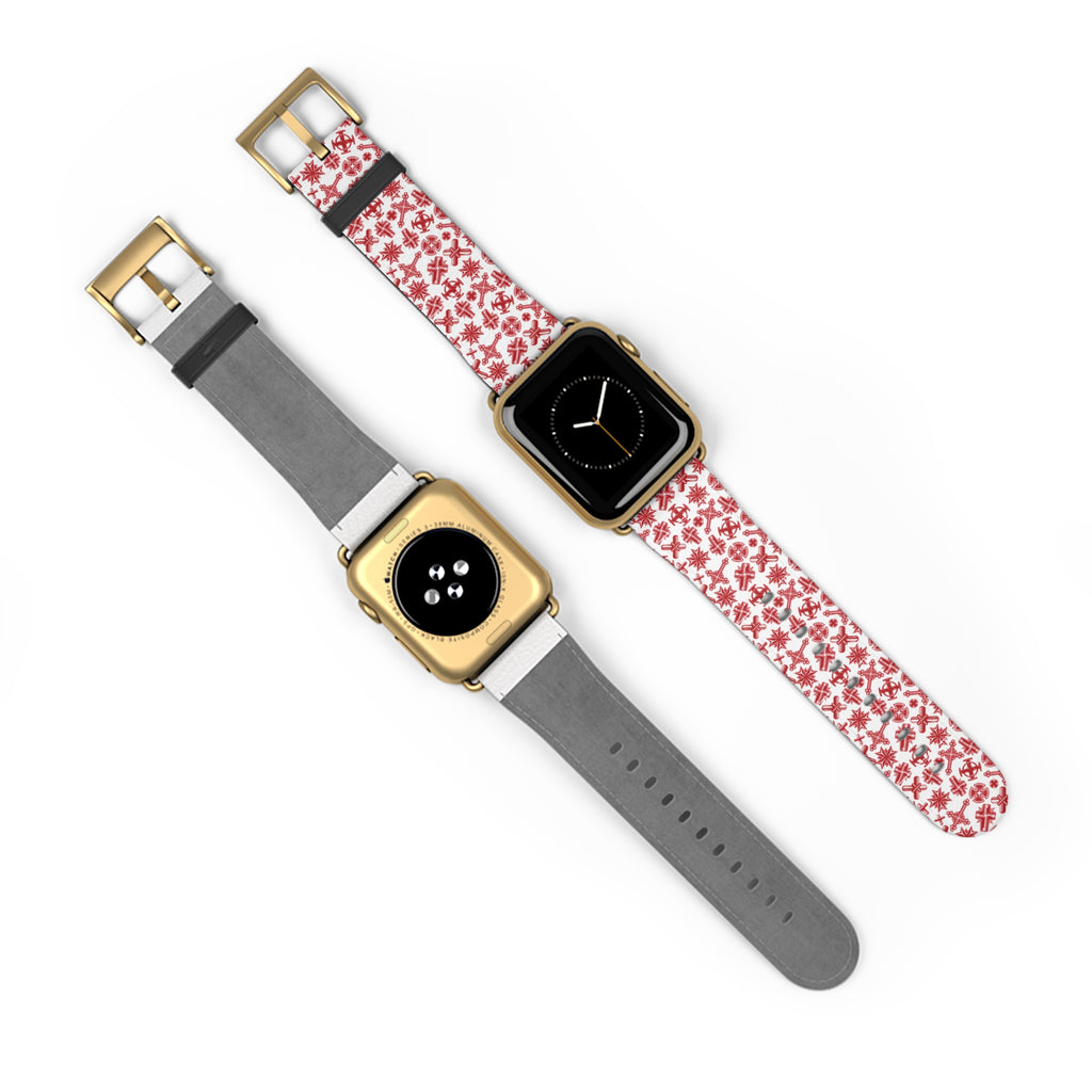 Correa para Apple Watch con cruz cristiana | Correa de piel sintética inspirada en la fe