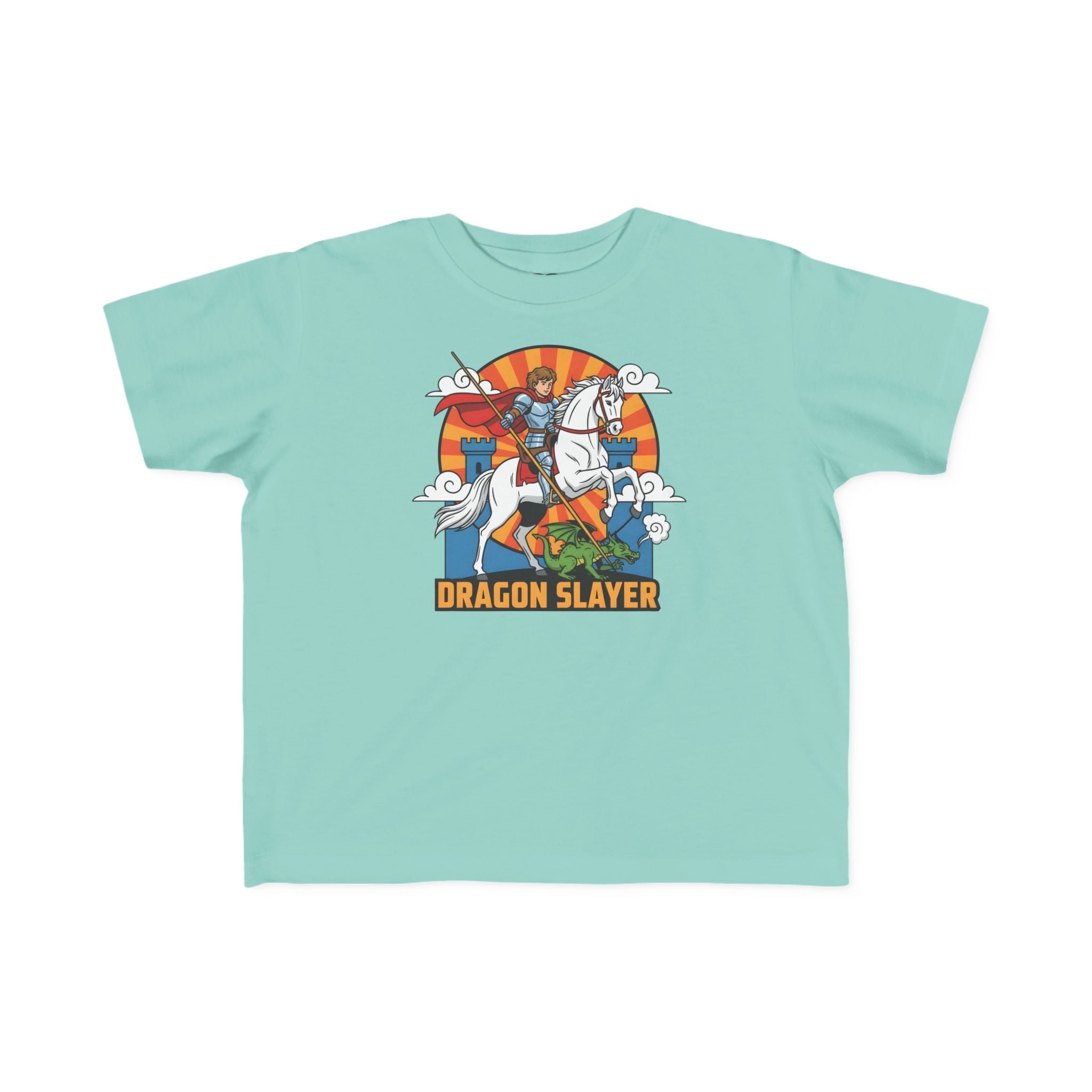 Camiseta infantil de San Jorge Cazador de Dragones | Camiseta de aventura inspirada en la fe para niños