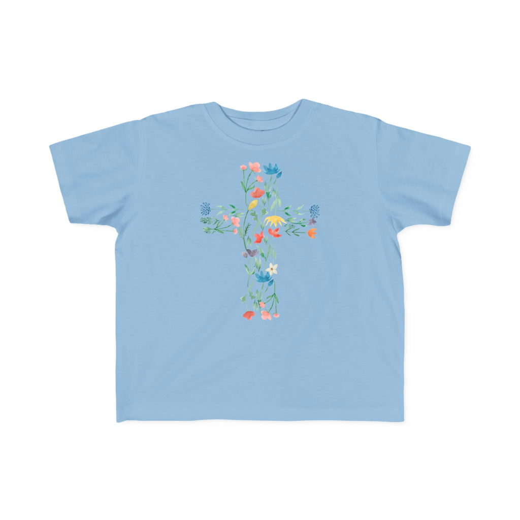 Camiseta cruzada floral para niños pequeños