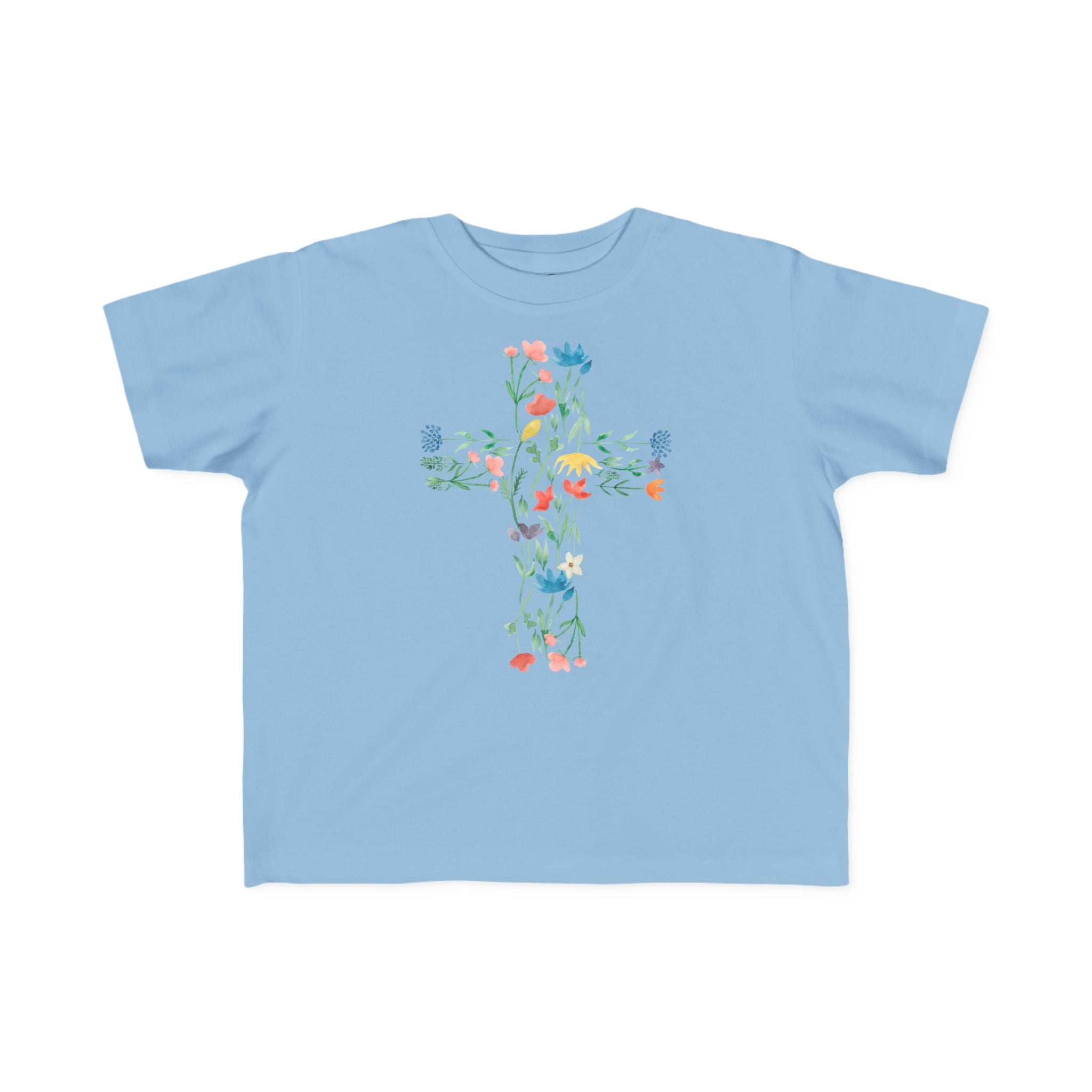 Toddler  Floral Cross Tee