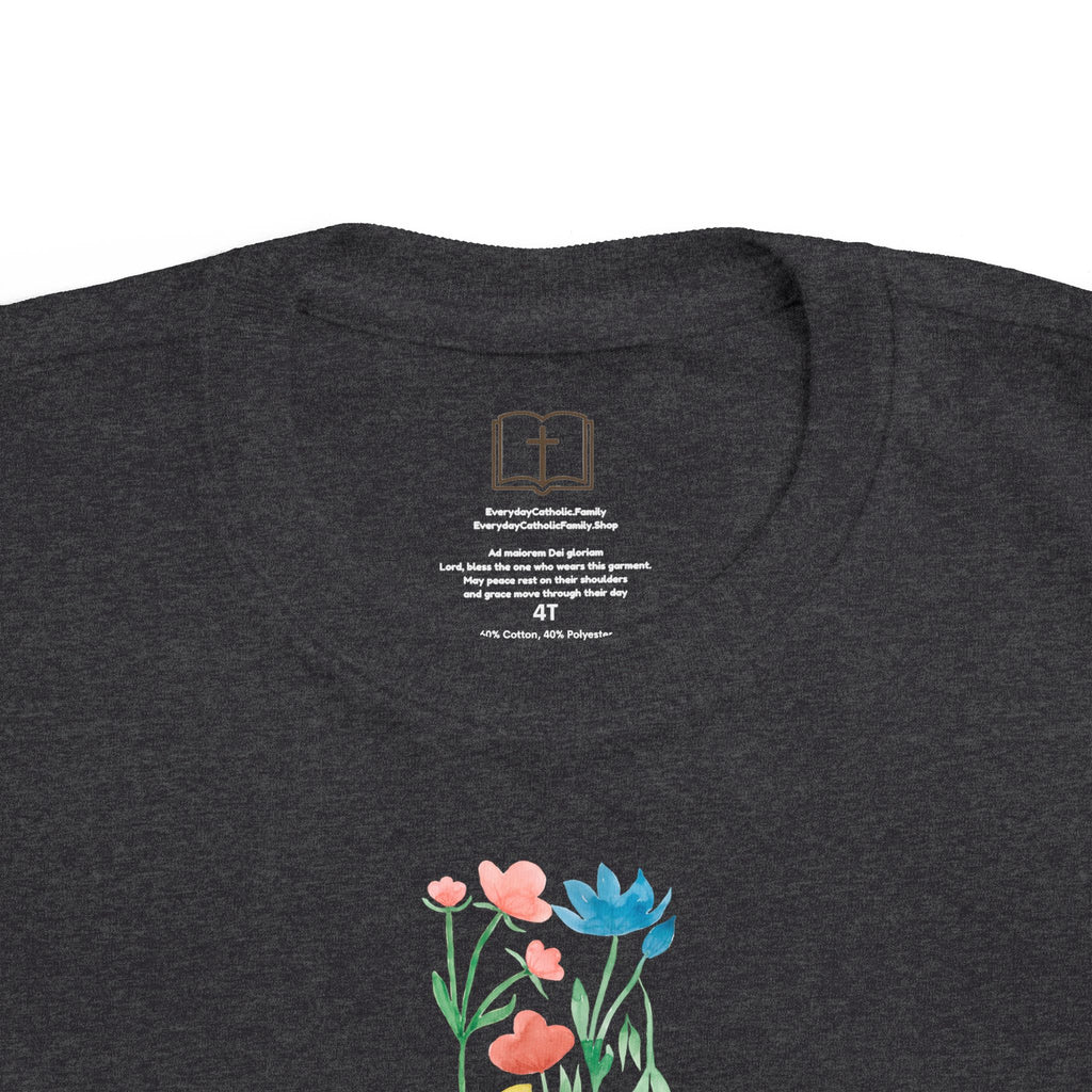 Camiseta cruzada floral para niños pequeños