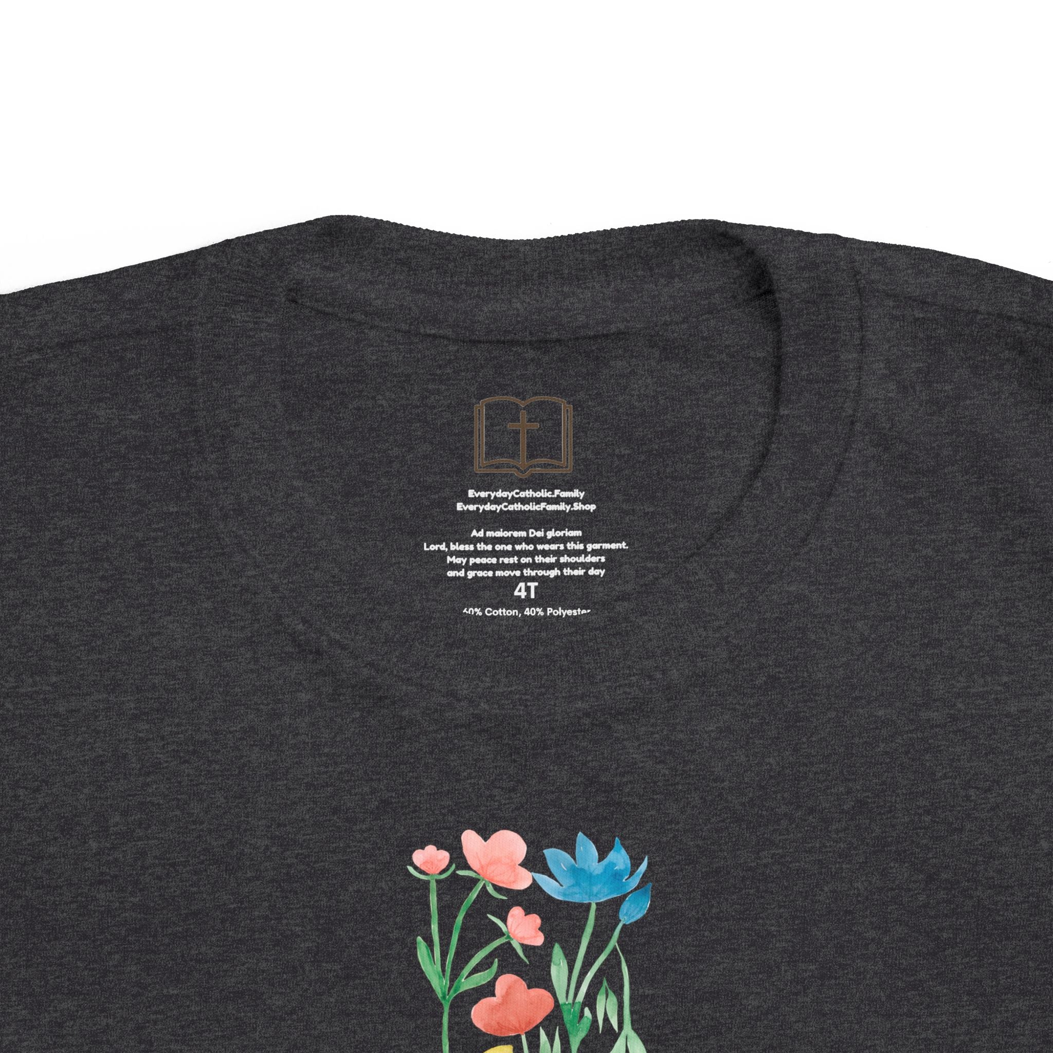 Camiseta cruzada floral para niños pequeños