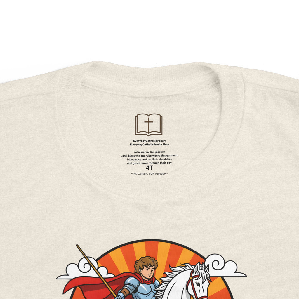 Camiseta infantil de San Jorge Cazador de Dragones | Camiseta de aventura inspirada en la fe para niños