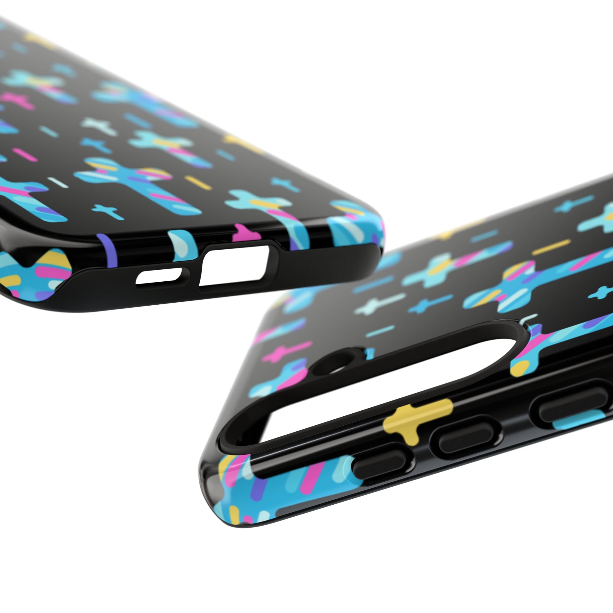 Colorful Cross Phone Case, Stylish Tough Case, Christian Phone Accessory, Unique Gift, Trendy Mobile Cover