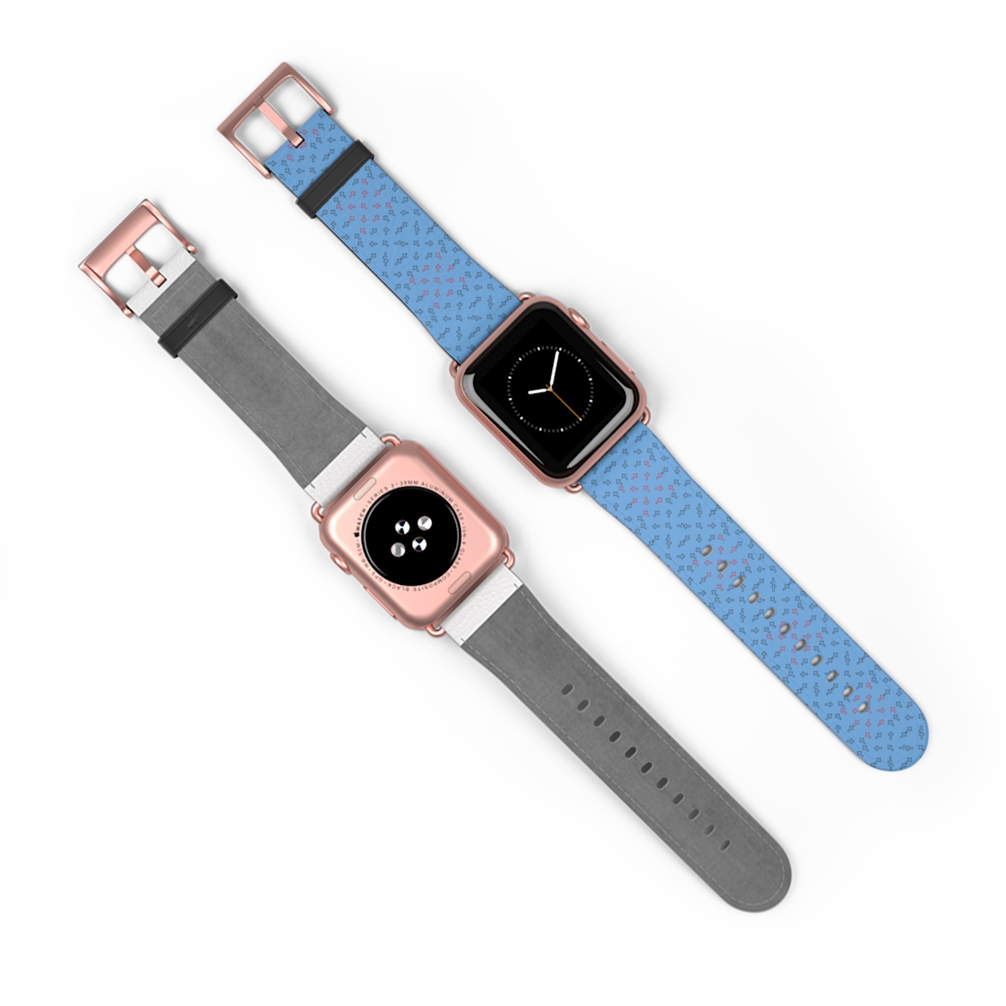 Correa para iWatch con diseño de cruz azul – Edición Modern Faith para mujer