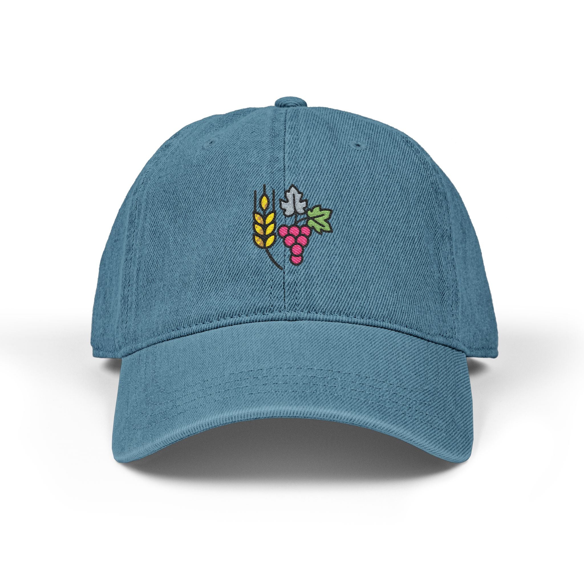 Gorra vaquera con cruz y uvas bordadas: gorra de béisbol inspirada en la fe