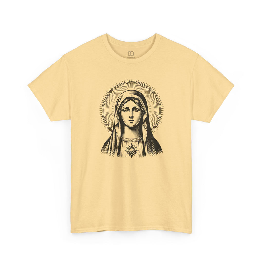 Vintage Inspired Mary Women’s T-Shirt | Catholic Art Tee | Faith-Based Apparel
