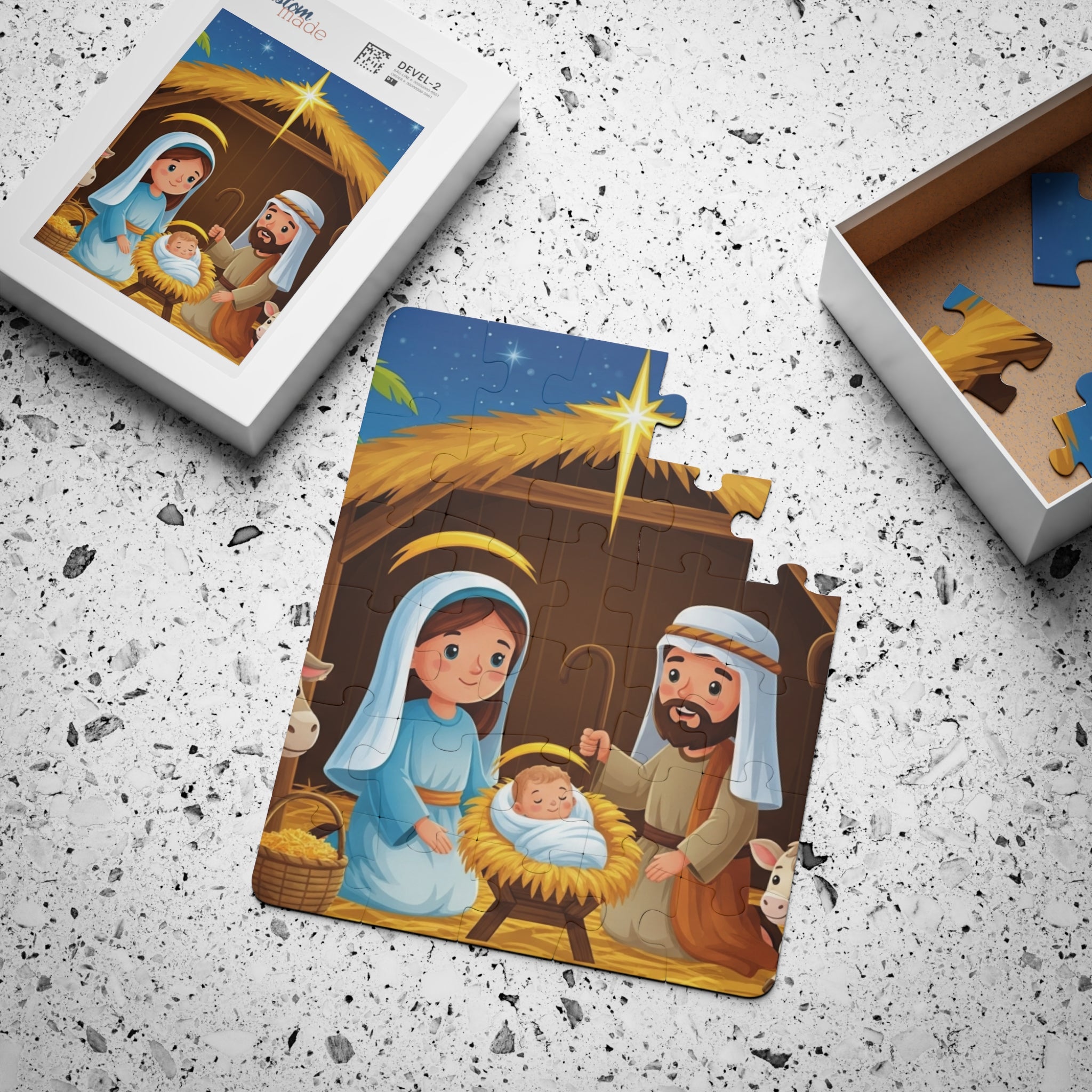 Children’s Nativity Puzzle — 30-Piece Christmas Baby Jesus Puzzle for Kids