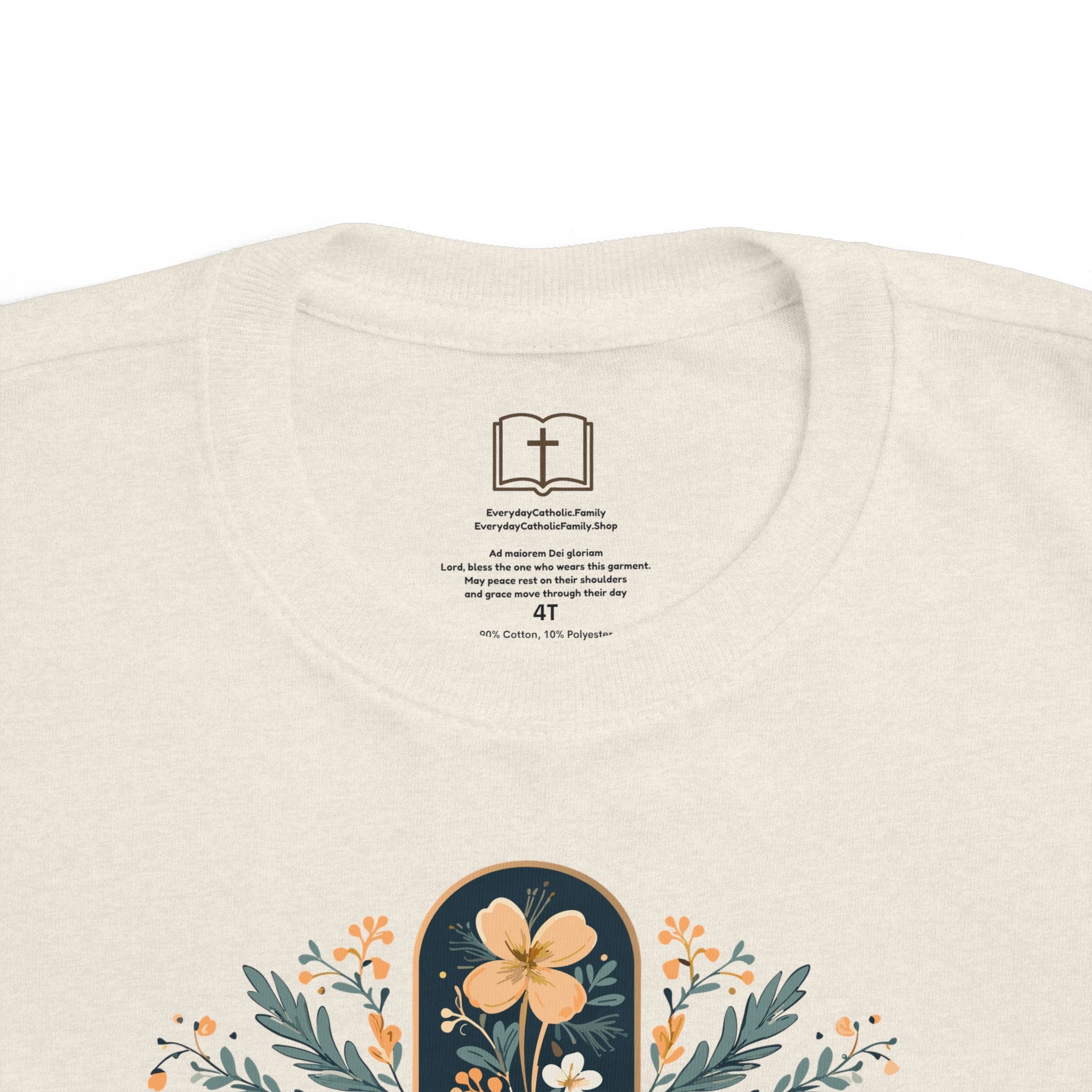 Camiseta cruzada floral para niños pequeños