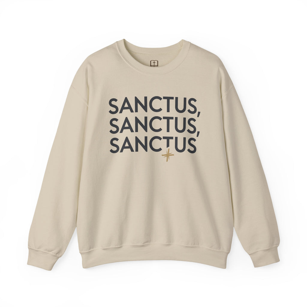 Sanctus, Sanctus, Sanctus Catholic Crewneck Sweatshirt | Holy Faith Apparel