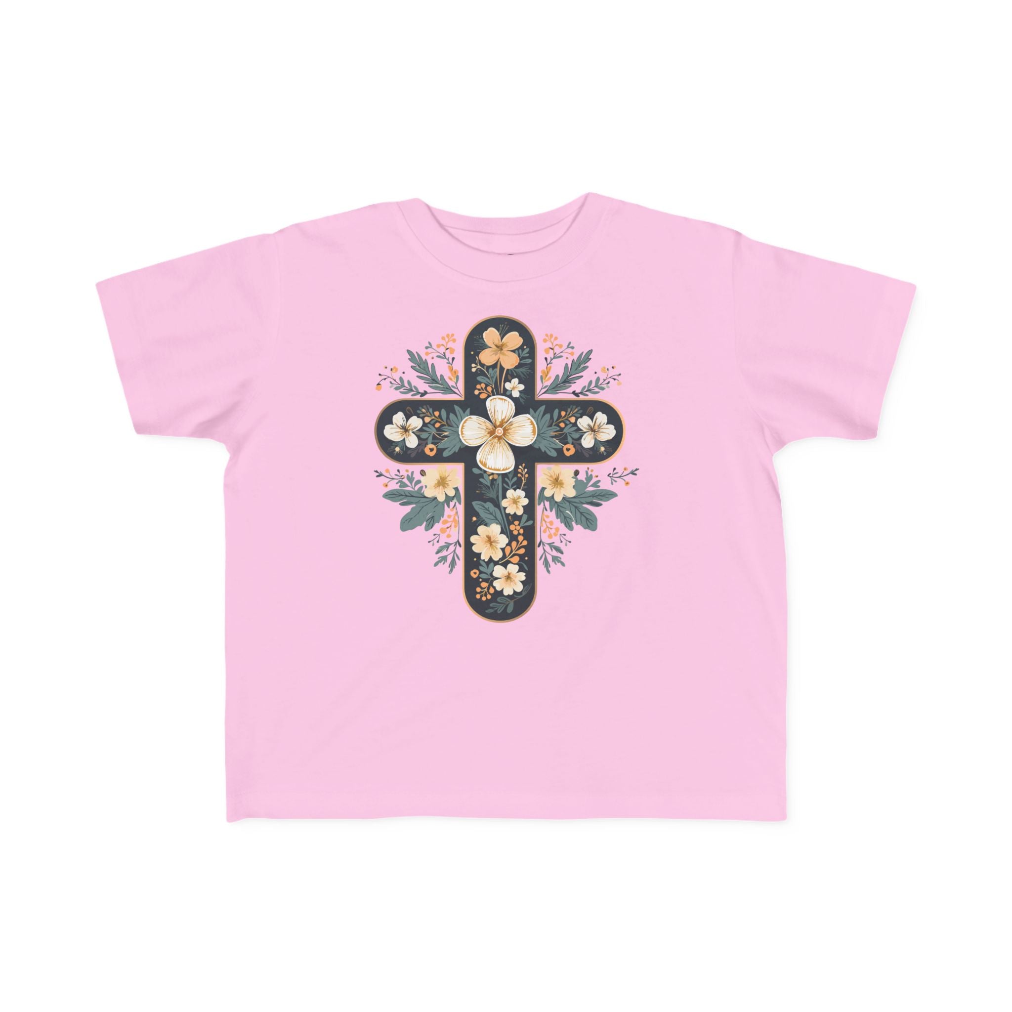 Toddler Floral Cross Tee